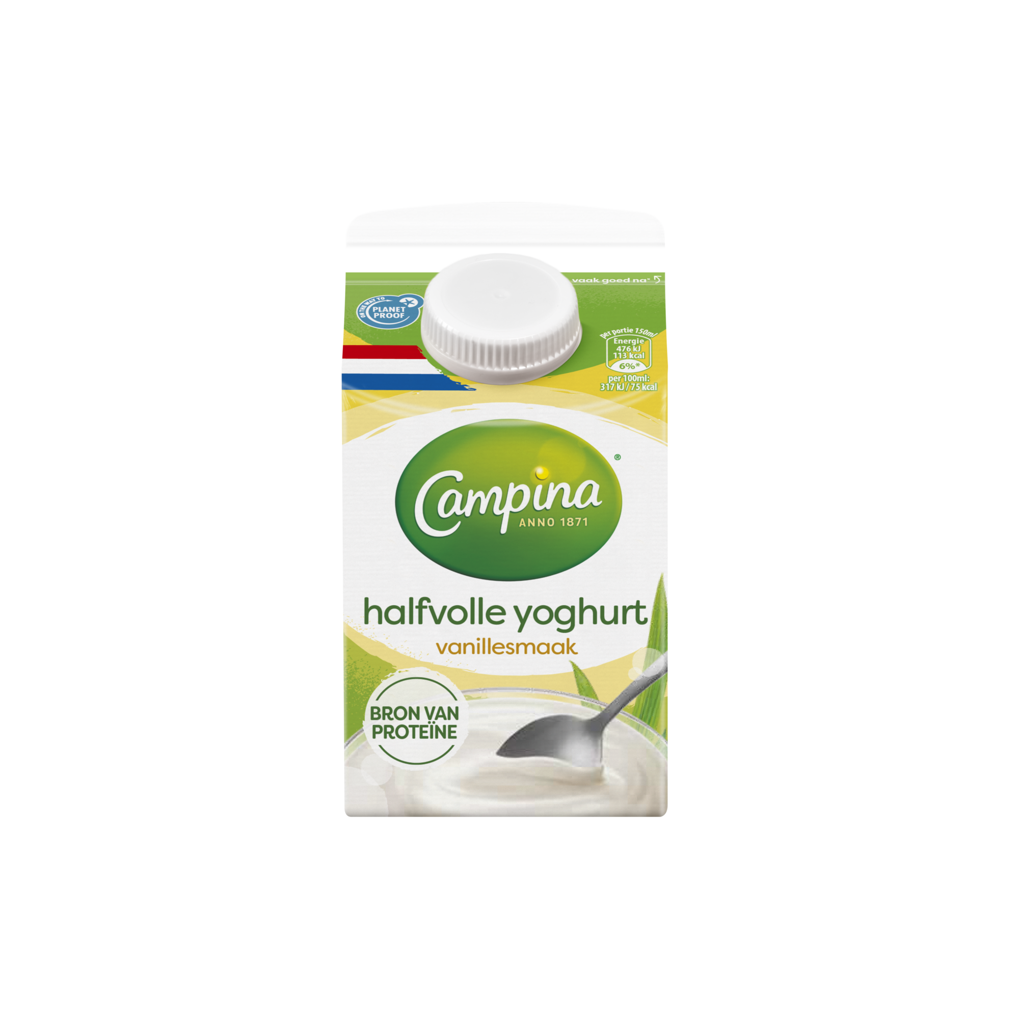 18159 Halfvolle vanille yoghurt 6x0,50 liter