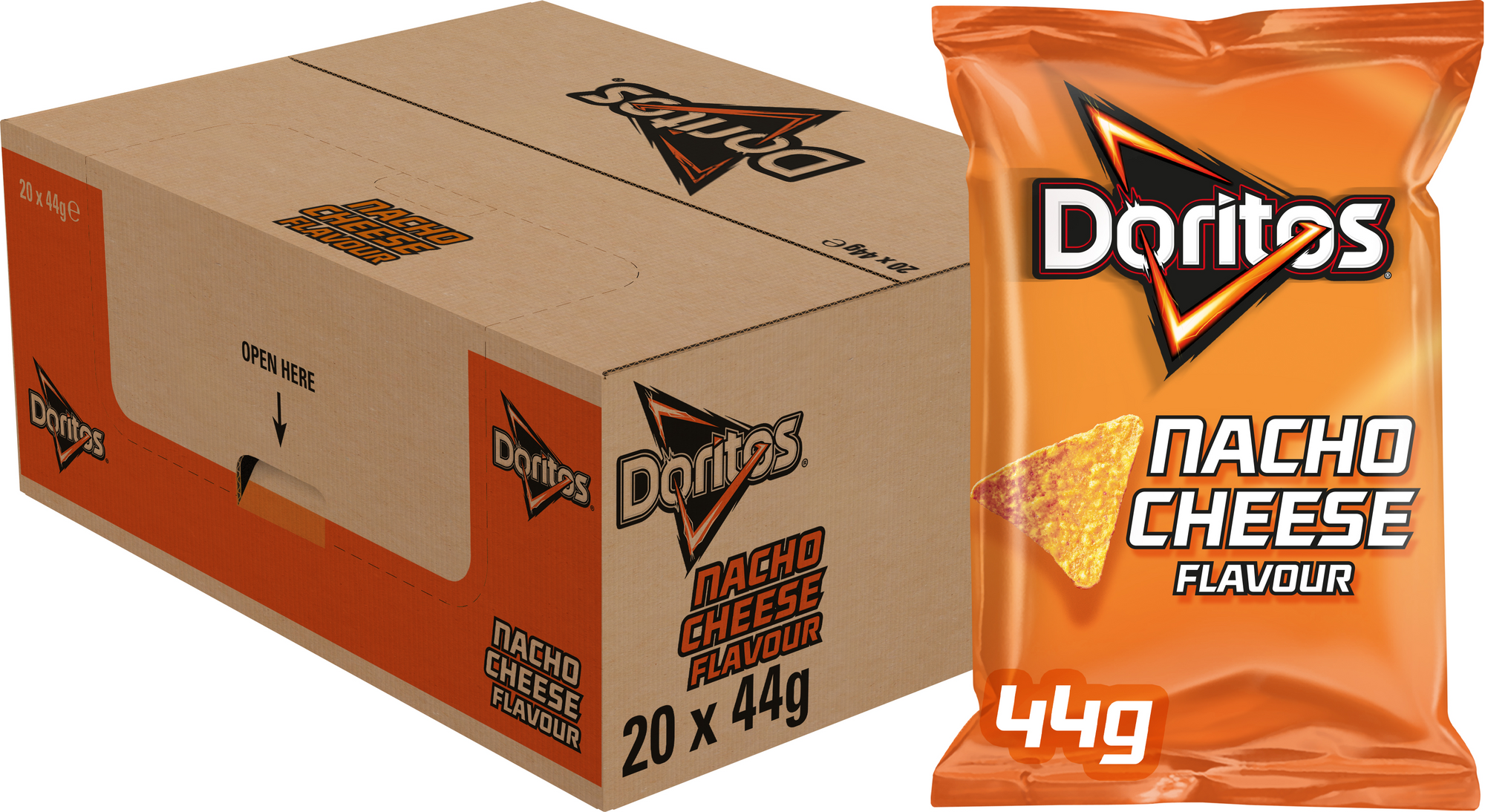 19518 Doritos nacho cheese 20x44 gram