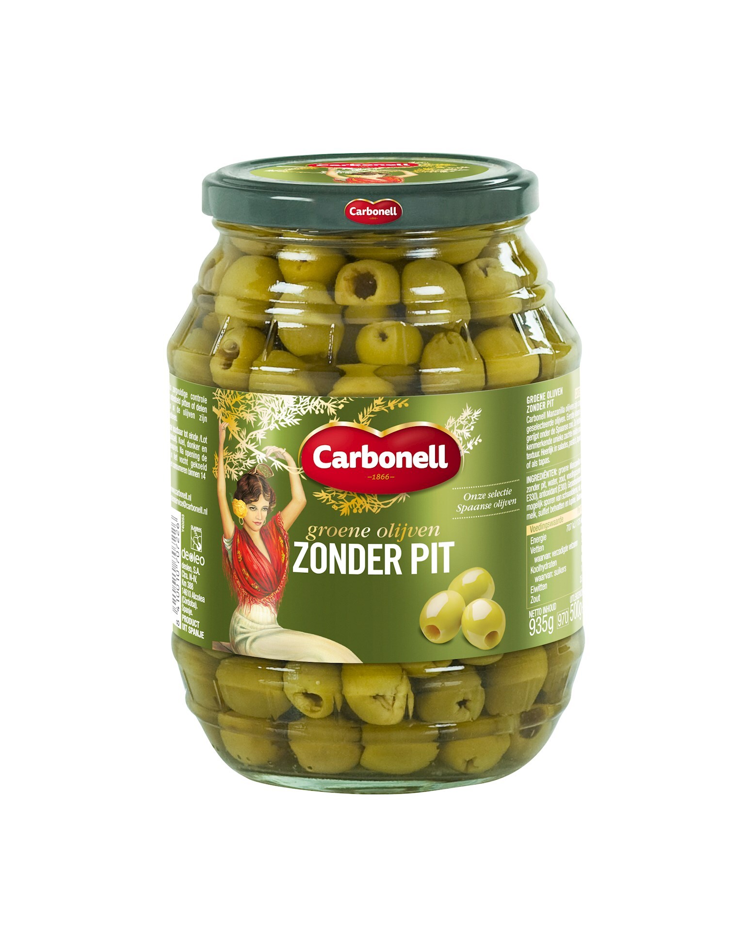 22127 Groene olijven zonder pit 6x970 ml