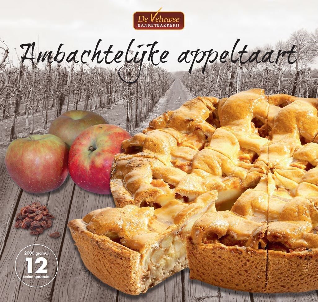 31707 Ambachtelijke appeltaart 12 punten 2000 gram