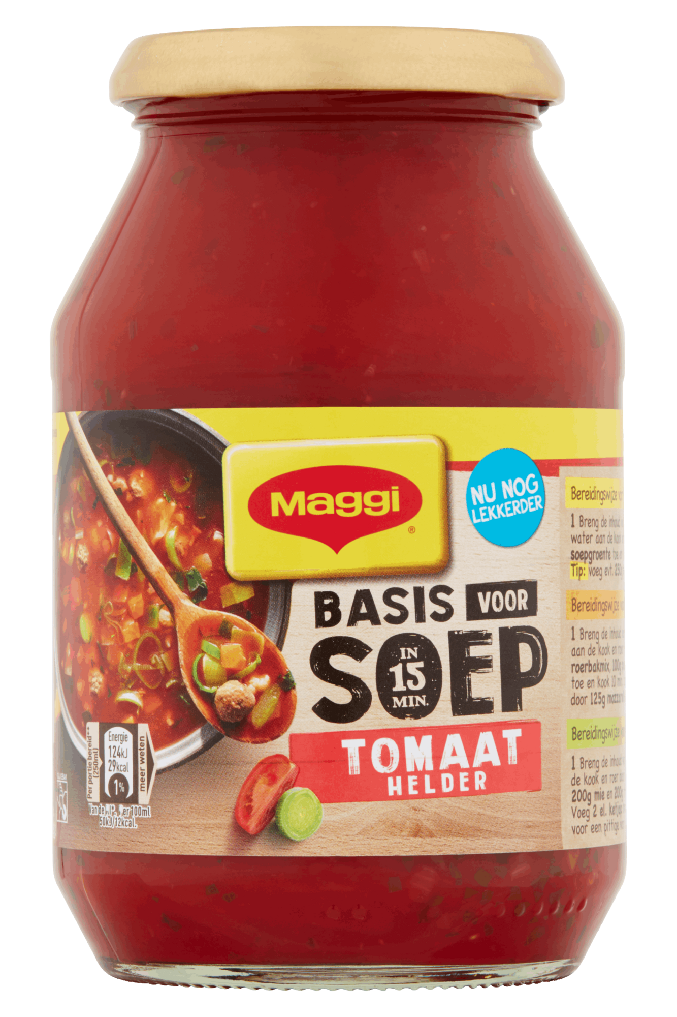 41026 Basis heldere tomatensoep fles 4x485 gr