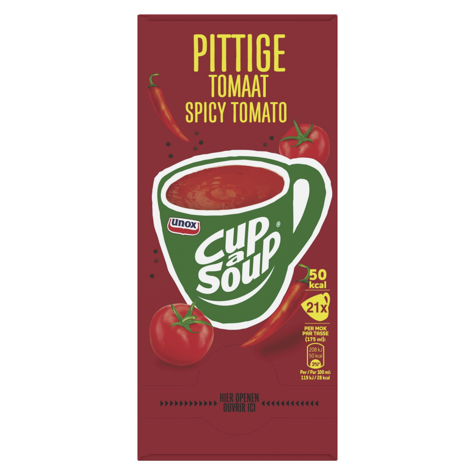 51498 Spicy tomato cup-a-soup 21x175 ml