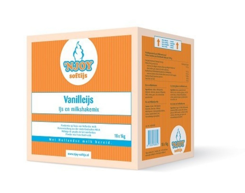 73422 Vanille ijs softijs 18x1 kg