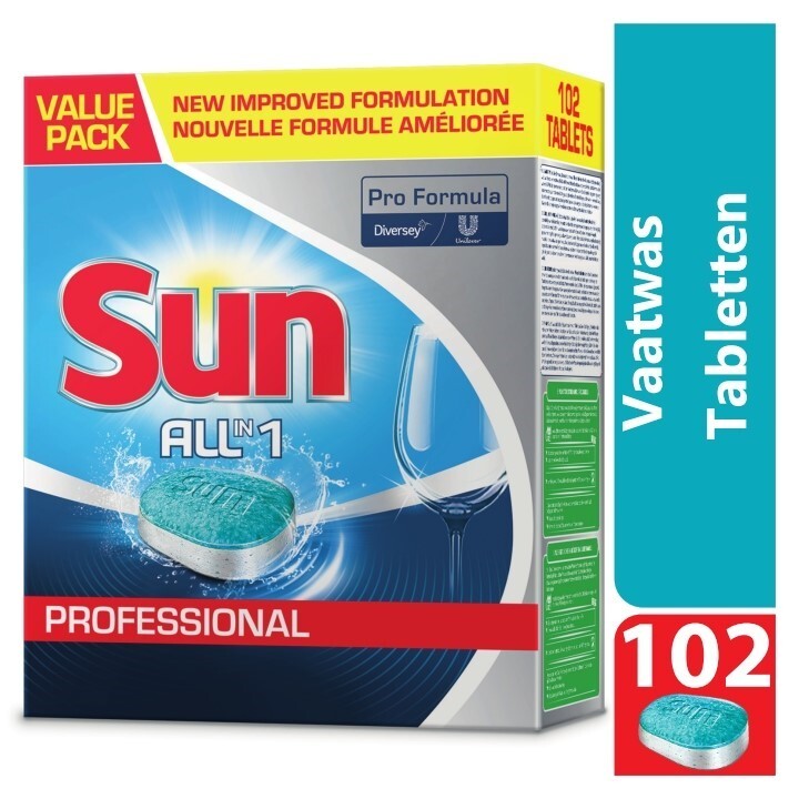 74800 Sun professioneel all in 1 vaatwastabletten 102 stuks